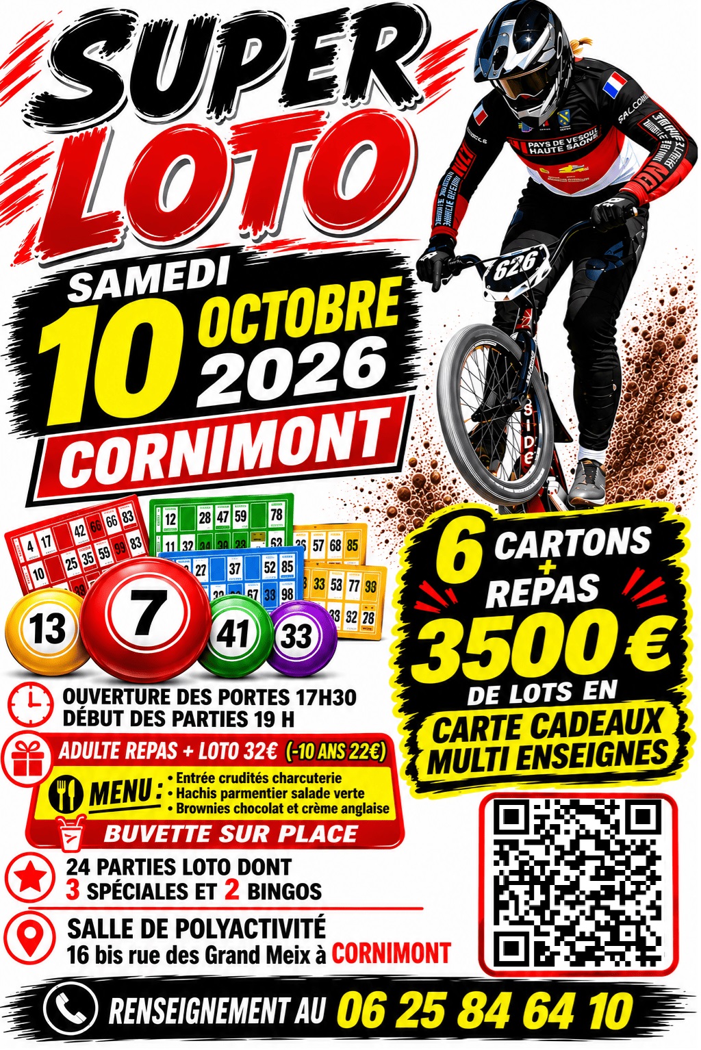 SUPER LOTO + REPAS à CORNIMONT